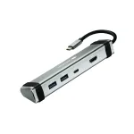 Canyon DS-3 CNS-TDS03DG 4-in-1 USB-C &scaron;akotuvas, HDMI, 2x USB 3.0, USB-C PD 60W, Space Grey