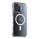 Apsauginis permatomas dėklas Torras Diamond-Mag, skirtas iPhone 16 Pro, su magnetiniu MagSafe laikikliu, plonas profilis