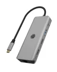 ICY BOX IB-DK4012-CPD laidinis USB 3.2 Gen 1 (3.1 Gen 1) Type-C dokų stotelė, antracito, juoda