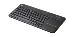 LOGITECH Wireless Touch Keyboard K400 Plus - Juoda - Ispanų QWERTY