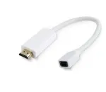 MicroConnect HDMMDP aktyvusis Mini DisplayPort&ndash;HDMI adapteris, Mini DP lizdas &ndash; HDMI ki&scaron;tukas, 0,1 m, baltas