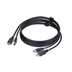StarTech.com 6ft (1,8 m) HDMI ir USB 5Gbps KVM kabelis, 4K 60Hz, HDMI 2.0 ir USB kombinuotas kabelis KVM jungikliams