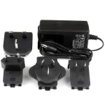 StarTech.com SVA9M2NEUA universalus pakaitinis nuolatinės srovės maitinimo adapteris, 9 V 2 A, 100&ndash;240 V AC, M tipo cilindrinė jungtis, NA/EU/UK/AU ki&scaron;tukai