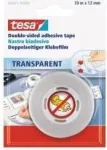 Dvipusė kanceliarinė juosta Tesa 64621-00000-04, skaidri, 10 m &times; 12 mm