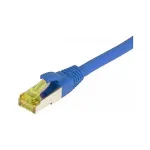 Pataisos laidas RJ45, CAT6A 500 MHz, 0,25 m, mėlynas, S-STP (S/FTP), TPE/LSZH (Ultraflex), AWG26, su Cat.7 žaliava, Synergy 21 (S217643)