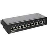 InLine Patch Panel Cat.6A stalinis / sieninis 12 prievadų juodas