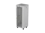 LANBERG 19 colių 32U stovimas serverio spintos stovas 600&times;600 mm pilkas su perforuotomis durelėmis ir LCD (Flat Pack)