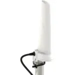 Kryptinė 4 dBi 5G/LTE antena Poynting A-OMNI-0280-02-V1 SMA (vyri&scaron;kas) 2 m kabelis, stiebo/sienos tvirtinimas, balta
