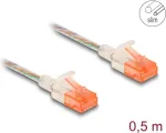 Tinklo kabelis DeLOCK RJ45 Cat.6A 0,5 m permatomas