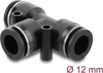 Delock 60751 pneumatinis T formos jungiamasis elementas 12 mm su dviem tvirtinimo angomis
