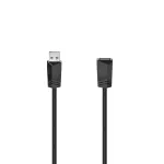 Hama 00200620 USB 2.0 kabelis (USB-A), 3 m, juodos spalvos