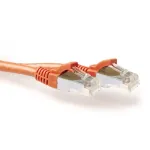 ACT Orange 5 m LSZH S/FTP CAT6a pataisos laidas su apsauga nuo užsilenkimų, RJ-45 jungtimis