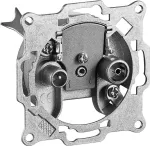 Wentronic Goobay 2 skylučių anteninis lizdas / galinis ki&scaron;tukas, baltas - 1 dB jungties slopinimas (67011)