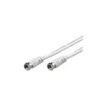Wentronic Goobay SAT jungiamasis kabelis, 100% ekranuotas, baltas, 0,3 m &ndash; F ki&scaron;tukas F ki&scaron;tukas (60722)