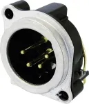 Neutrik NC4MBH ki&scaron;tukas XLR &ndash; juodas, bronzinis, metalinis, poliamidas, plienas, cinkas, žalvaris, IP40, 1,5 V