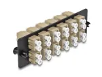 DeLOCK 66932 &scaron;viesolaidžio adapterių skydelis LC Duplex OM1 OM2 12 prievadų smėlio spalvos