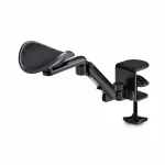 StarTech.com reguliuojama rankų atrama biuro stalui, ergonominė alkūnės/rankos atrama, 360&deg; sukimas, tvirtinimas spaustuku be gręžimo, juoda