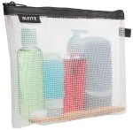 Leitz Travel Pouch Cosmetic vandeniui atsparus WOW, unisex, aksesuarų krep&scaron;ys, vieno dydžio, užtrauktukas, vandeniui atsparus, juodas