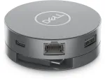 DELL DA305 6-in-1 USB-C Multiport Adapter &ndash; laidinis, USB 3.2 Gen 2 Type-C, HDMI, Ethernet, 90W įkrovimas, sidabrinis
