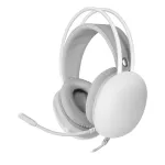 Mars Gaming MH-GLOW White 360&deg; Full Chroma RGB Flow ausinės su triuk&scaron;mo slopinimo mikrofonu, itin lengvas dizainas, atminties putų pagalvėlės, universali suderinamumas