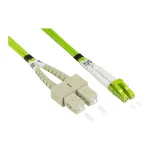 Alcasa LW-8005LS5 Skaidulinis optinis kabelis 0,5 m LSZH OM5 LC SC Žalias