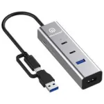 USB &scaron;akotuvas GrauGear G-HUB2A2C1-PD 4 prievadai PD &mdash; 2x USB-C, 2x USB-A