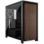 CORSAIR FRAME 4000D RS Wood vidutinis bok&scaron;tinis kompiuterio korpusas &mdash; juoda/rie&scaron;utas