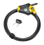 Reguliuojamas užrakinamas kabelis Python MASTER LOCK 1,8 m x 10 mm juodai geltonas