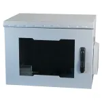 19 colių sieninis korpusas IP55 EFB Elektronik 7U stiklinės durys gylis 450 mm, plieninis suvirintas, IP55, apkrova 100 kg