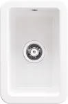 DEANTE Ceramic 1-Bowl Sink with Integrated Drainer, White, 780x500 mm