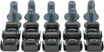 Rockstable M6 Hex Socket Head Cap Screw Set - Rack Mounting - Silver - 10 Pieces (RS19-M612)