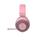 Razer Kraken Kitty V2 RZ04-04730200-R3M1 laidinės žaidimų ausinės, USB-A, mikrofonas, 40 mm garso keitikliai, Quartz rožinė