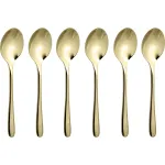 Sambonet Taste PVD 6 Espresso Spoon Set Gold