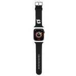 Karl Lagerfeld 3D Rubber Karl Head Watch Strap, Apple Watch 42/44/45/49mm, juoda