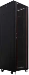IT-BUDGET 19-Inch Network Rack SRK - 42U - 600x800 mm - Glass/Solid Steel Door - Flatpack - Black (90ITB19SRK4268GSN)