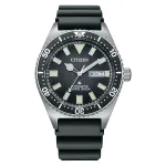 CITIZEN Vyrų automatinis nardymo laikrodis NY0120-01E 41 mm juodas ciferblatas juodas guminis dirželis