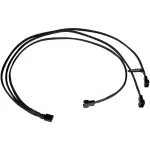 Alphacool 18681 Y &scaron;akotuvas 4 kontaktų į 3x 4 kontaktų PWM, 60 cm, juodas
