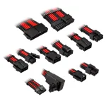 Laidų/Adapterių rinkinys Kolink Core Pro 12V-2x6 Type 2 pintas, Jet Black/Racing