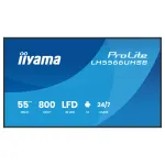 IIYAMA LH5566UHSB-B1 55 colių 4K UHD profesionalus skaitmeninių i&scaron;kabų ekranas su 500 cd/m&sup2; ry&scaron;kumu, 24/7 veikimu, HDMI, USB-C, DP, VGA, Android OS