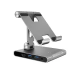 J5CREATE JTS224-N Daugiakampis stovas su USB-C dokavimo stotele, skirta iPad Pro (Space Grey) | Kur.lt