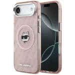 Karl Lagerfeld IML Choupette Head Logo MagSafe dėklas, skirtas iPhone Air, rožinis