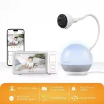 Chillax DM 610 vaizdo kūdikio stebėjimo monitorius su žirafos nuotaikos miego treneriu - 2,8 inch spalvotas LCD, 2,4 GHz FHSS, 300 m ry&scaron;io atstumas, naktinis matymas, dvipusis ry&scaron;ys, temperatūros jutiklis, lop&scaron;inės, naktinė lemputė, montuojamas ant s ...