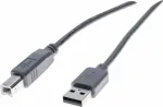 Exertis Connect USB 2.0 kabelis A į B, 60 cm, pilkas 532406