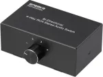 SpeaKa Professional SP-AS-500 4 kanalų Cinch audio perjungiklis, dvikryptis, metalinis korpusas