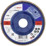 Bosch X431 Standard metalinis lapų &scaron;lifavimo diskas, 115 mm, cirkonio aliuminio oksidas, P60 grūdėtumas, 22,23 mm kiaurymė 2608601272