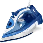 Clatronic DB 3706 lyginimo ir garinimo lygintuvas su keramine pado plok&scaron;te, mėlynas/baltas, 2400 W, 263858