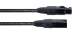 Cordial ED 0.5 FM XLR sujungimo kabelis [1x XLR Female 3-pin - 1x XLR Male 3-pin] 0,50 m juodas (14898)