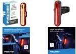 FISCHER FAHRRAD LED galinis dviračio žibintas, įkraunamas, juodas/raudonas 50089:FISCHER