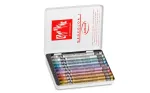 Caran d'Ache Neocolor I Metallic va&scaron;kiniai pie&scaron;tukai, rinkinys i&scaron; 10, apvalūs su popierine įvore 7004.310