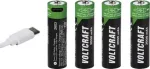 VOLTCRAFT AA Mignon Li-Ion akumuliatorius 2000 mAh 1,5 V, 4 vnt. su USB-C įkrovimu (VC-17275570)
